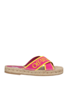 Off-white Ladies Crisscross Slip-on Espadrilles, Brand Size 40 ( Us Size 10 ) In Red,two Tone,yellow
