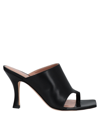 Erika Cavallini Toe Strap Sandals In Black