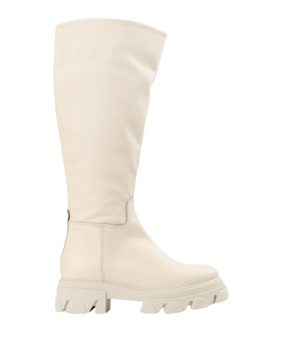 Steve Madden Knee Boots In White