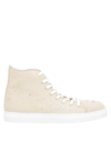 CHARLOTTE OLYMPIA CHARLOTTE OLYMPIA WOMAN SNEAKERS BEIGE SIZE 4.5 TEXTILE FIBERS, SOFT LEATHER
