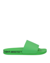 Off-white Man Sandals Green Size 12 Textile Fibers