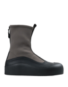 VIC MATIE VIC MATIĒ WOMAN ANKLE BOOTS SAGE GREEN SIZE 6 SOFT LEATHER, TEXTILE FIBERS