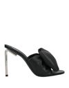 Off-white Woman Sandals Black Size 6 Textile Fibers In Black