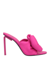 Off-white Bow High Allen Pointed Sandals In Pink