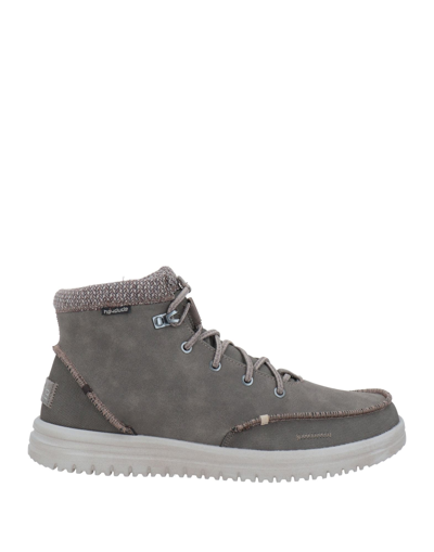 Hey Dude Ankle Boots In Dove Grey