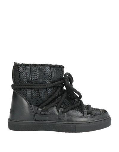 Inuikii Vegan Leather & Faux-fur Sneaker Rain Boots In Black