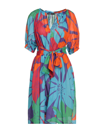 Icona By Kaos Midi Dresses In Blue