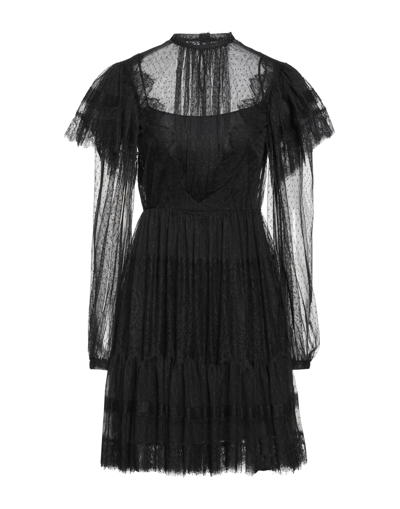 Alberta Ferretti Short Dresses In Black