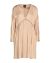ALESSIA SANTI ALESSIA SANTI WOMAN MINI DRESS SAND SIZE 6 VISCOSE