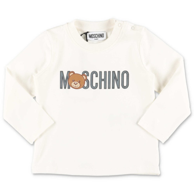 Moschino Babies' Kids Felpa In Bianco