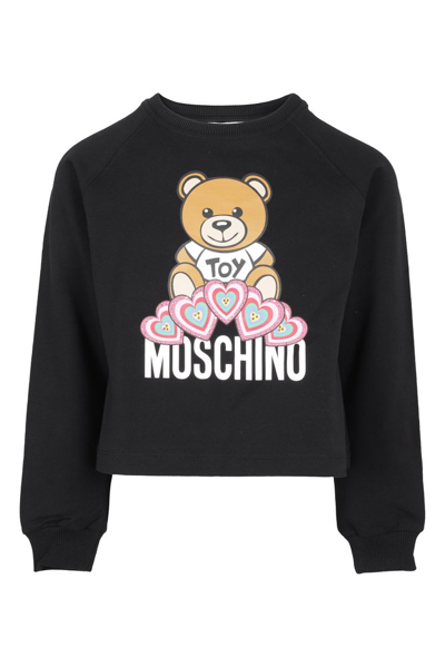 Moschino Kids Sweatshirt For Girls In Black