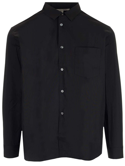 Comme Des Garçons Shirt Collared Button In Black