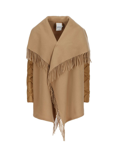 Moncler Fringed Edge Long In Brown