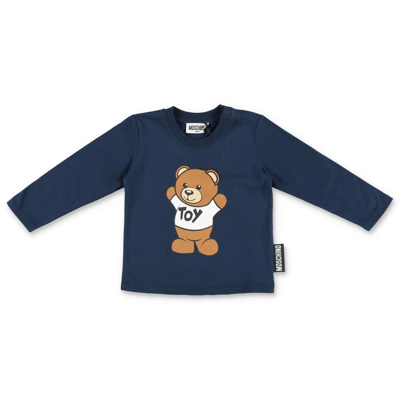 Moschino Teddy Bear Long-sleeved T-shirt In Blue