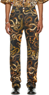 LU'U DAN BLACK SNAKE PIT JEANS