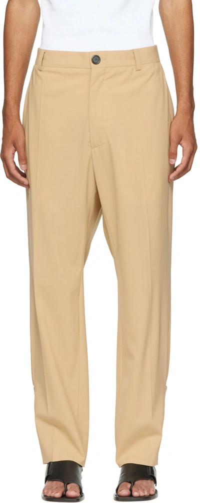 Lu'u Dan Ssense Exclusive Beige Straight Leg Trousers