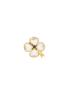 GOOSSENS 'TREFLE' 24K GOLD PLATED CRYSTAL BROOCH