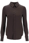 Saint Laurent Chemise Button-down Top In Brown
