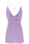 Retroféte Mindi Lilac Sequin Mini Dress In Purple