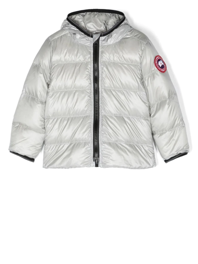 Canada Goose Baby Crofton Puffer Jacket In Silver