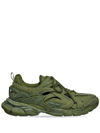 Balenciaga Men's Track.2 Open Caged Nylon Sneakers In Green