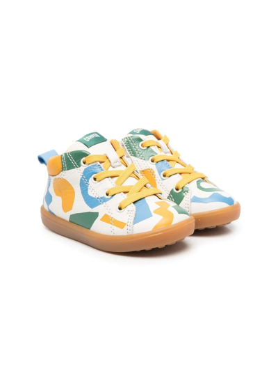 Camper Kids' All-over Graphic-print Sneakers In White
