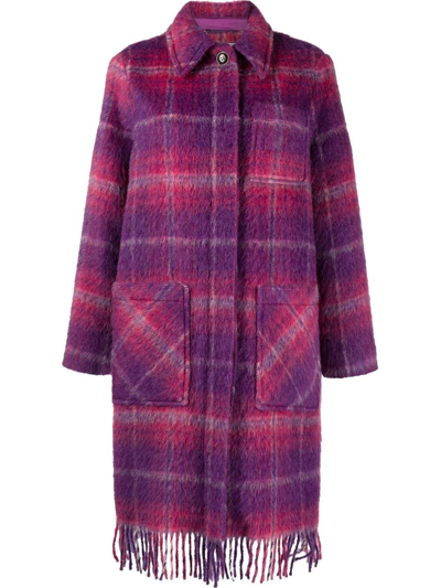 Woolrich Checked Single-breasted Coat In Multicolor