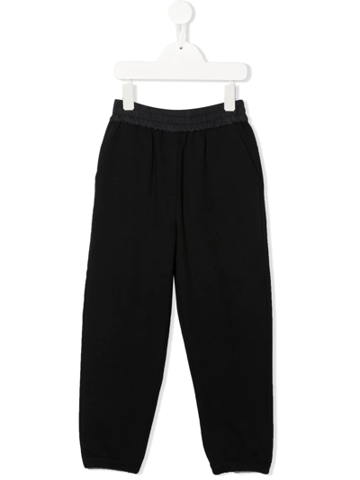 Balmain Kids' Logo-print Track Pants In Black