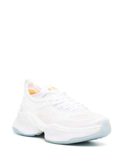 Apl Athletic Propulsion Labs Mclaren Hyspeed Techloom, Rubber And Neoprene Sneakers In White