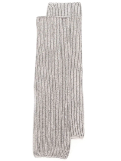 Eleventy Rib-knit Leg Warmers In Grey