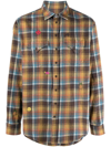 DSQUARED2 EMBROIDERED-DETAIL PLAID-CHECK PRINT SHIRT