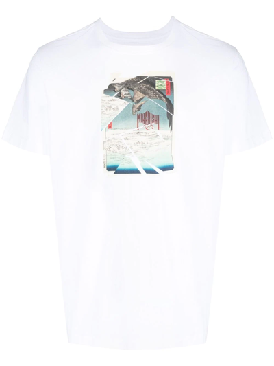 Maharishi Painting Short-sleeve T-shirt In White