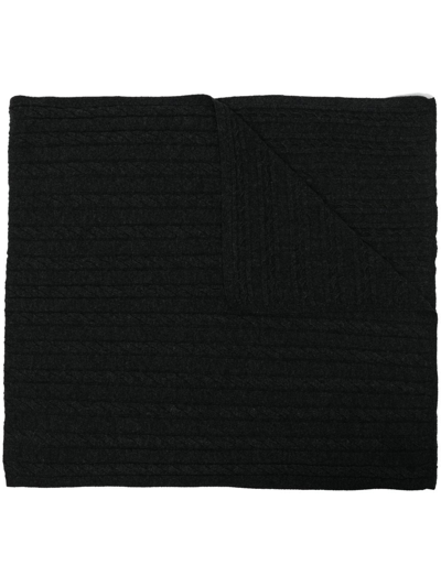 Joseph Large Cable-knit Scarf In Dark Grey