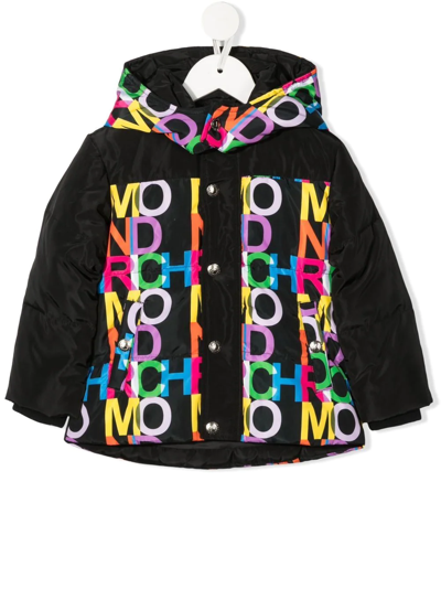 John Richmond Junior Babies' Multicolour-print Padded-jacket In Black