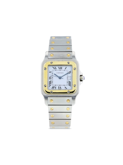 Pre-owned Cartier 1990  Santos In White