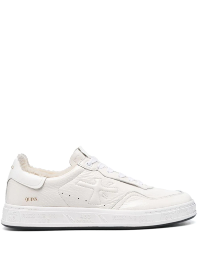 Premiata Quinn Low-top Lace-up Sneakers In White