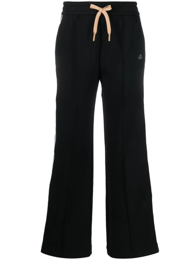 Moose Knuckles Drawstring Straight-leg Trousers In Black