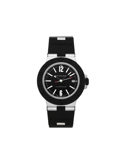 Pre-owned Bvlgari Aluminum 40mm In Black