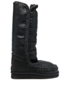Mou Eskimo 40 Boots With Metallic Finishes In Black