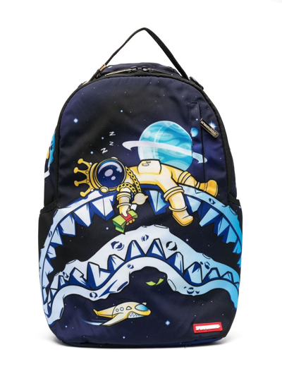 Sprayground Kid Kids' Outerspace Graphic-print Backpack In Blue