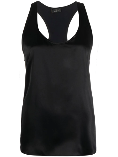 Etro Scoop-neck Tank Top In Nero