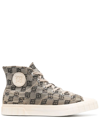 Misbhv Monogram High-top Sneakers In Neutrals