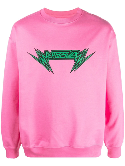Paccbet Logo-print Cotton Sweatshirt In Pink