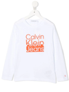 Calvin Klein Logo-print Cotton T-shirt In White