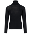 Off-white Helvetica Logo Turtleneck Sweater In Black
