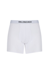Balenciaga Logo-waistband Boxer Briefs In White