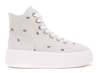 Mm6 Maison Margiela Logo-print High-top Sneakers In White