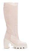 Vic Matie Square-toe Knee-length Boots In White