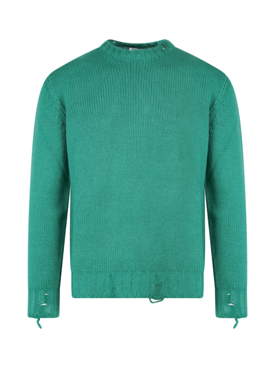 Pt01 Man Worn Sweater In Green Wool