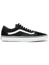 Vans Old Skool Platform Canvas And Suede Platform Trainers In Black